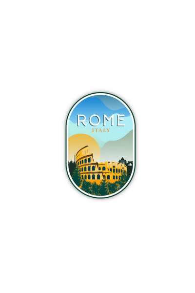 Rome Roma Sticker İtalya Şehir Sticker Su Geçirmez UV Dayanıklı Otomobil Laptop Termos Valiz Sticker