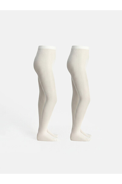 LC Waikiki Rmz Gi̇yi̇m Farkiyla Baby Girl Pantyhose 2-Pack