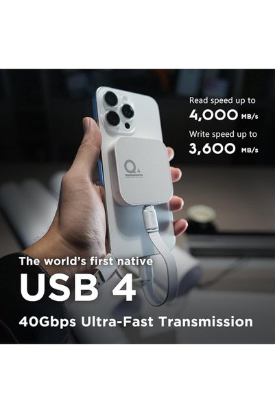 Dato Magnetic External SSD 4TB, External Solid State Drive Portable SSD USB 4.0 Gen 3x2, up to 4000/