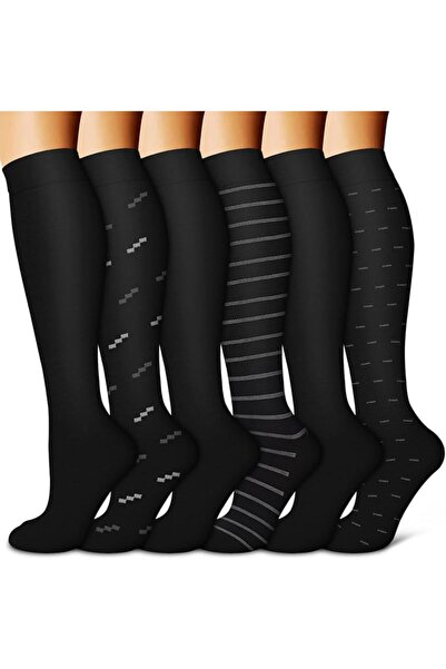BLUEENJOY Copper Compression Socks for Women & Men (6 pairs) - Best Support f...