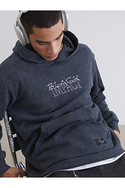 LC Waikiki Rmz Gi̇yi̇m Farkiyla Printed Men's Thick Hoodie