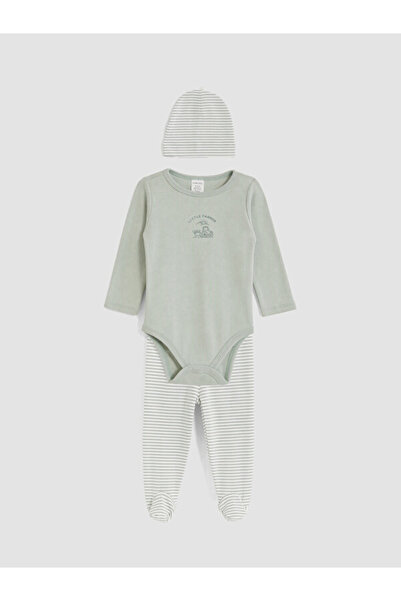 LC Waikiki Rmz Gi̇yi̇m Farkiyla Striped Baby Boy 3-Piece Set