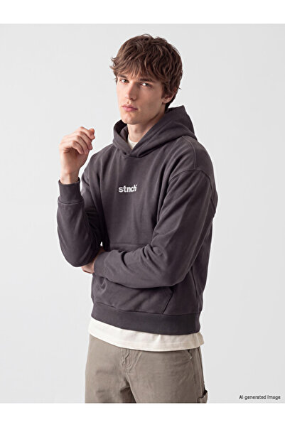 LC Waikiki Rmz Gi̇yi̇m Farkiyla Printed Men's Hoodie