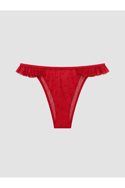 LC Waikiki Rmz Gi̇yi̇m Farkiyla Heart Embroidered Brazilian Panties