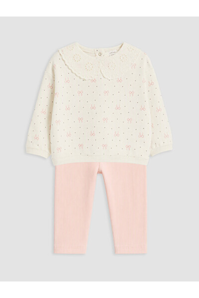 LC Waikiki Rmz Gi̇yi̇m Farkiyla Baby Roba Collar Baby Girl Set