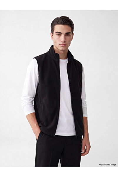 LC Waikiki Rmz Gi̇yi̇m Farkiyla Dik Roba Collar Men's Fleece Vest