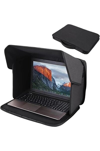 Yelajoy Black 14”Laptop Sun Shade, Foldable Computer Sunshade Bag, Anti Glare...