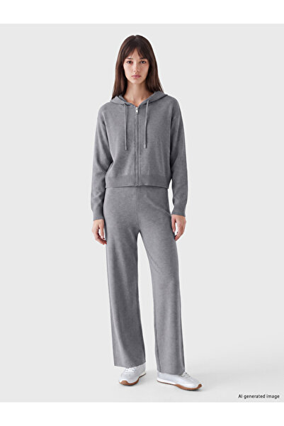 LC Waikiki Rmz Gi̇yi̇m Farkiyla Hooded Women's Knitwear Cardigan