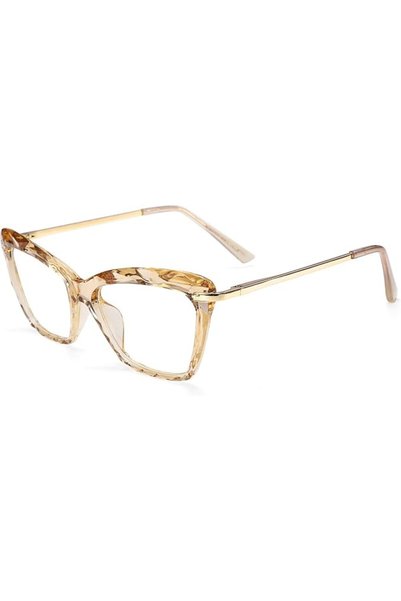 FEISEDY إطار نظارات كريستال كات آي لحجب الضوء الأزرق، نظارات كمبيوتر B2500