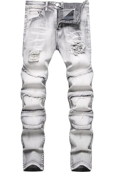 GENERAL JUNBAOSS mens Skinny Stretch Jeans for Men Jeans