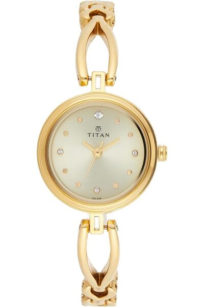 Titan ساعة كاريشما التناظرية المستديرة للنساء