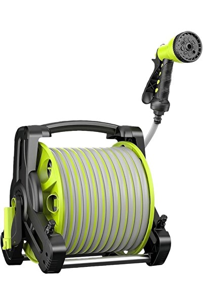 BOOMBOOMBOOM BOOM Retractable Garden Hose Reel 30M (100ft), Wall Mounted Wate...