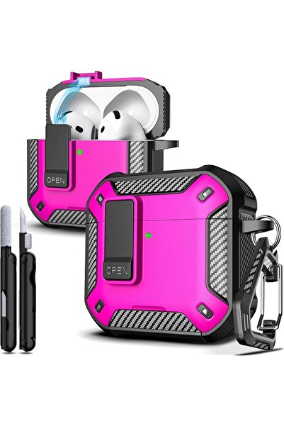 R-fun for AirPods Pro 2 Case with Cleaning Kit,Carbon Fiber Elements Military...