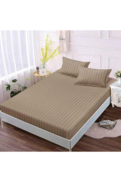 decorami Stretchy Sheet 180x200 cm Fine Damask, and 2 Pillowcases 50x70 cm, B...