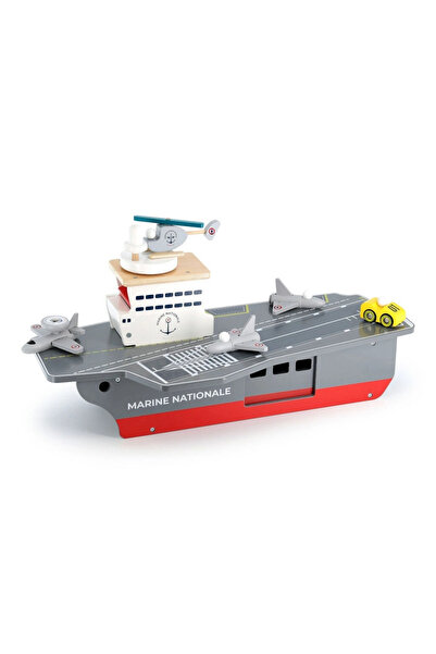 TOYFEST Wooden Airplane Carrier and Accessories