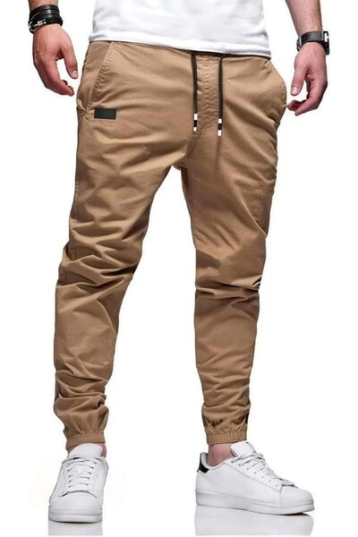 GENERAL Men Joggers Chino Cargo Pants Hiking Outdoor Recreation Pants Twill F...