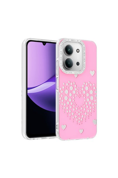 Başkenttekno Xiaomi Redmi 15C Compatible Heart Sparkle Drop Stone Transparent...