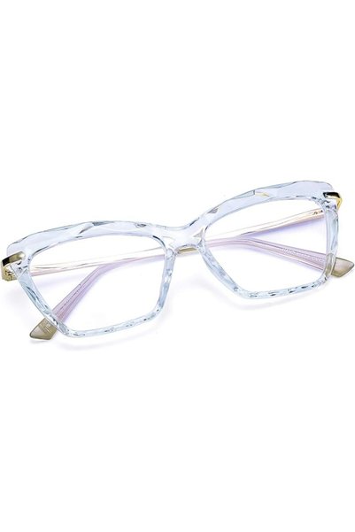 FEISEDY إطار نظارات كريستال كات آي لحجب الضوء الأزرق، نظارات كمبيوتر B2500