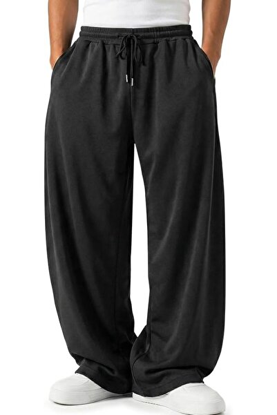 GENERAL Men's Sweatpants Joggers Baggy Wide Leg Lounge Pants with Pockets Cas...