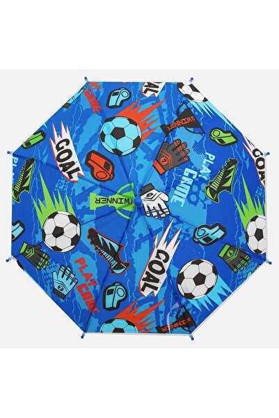 OEM Umbrela de Ploaie Tip Baston cu Deschidere Manuala Minge de Fotbal 54cm