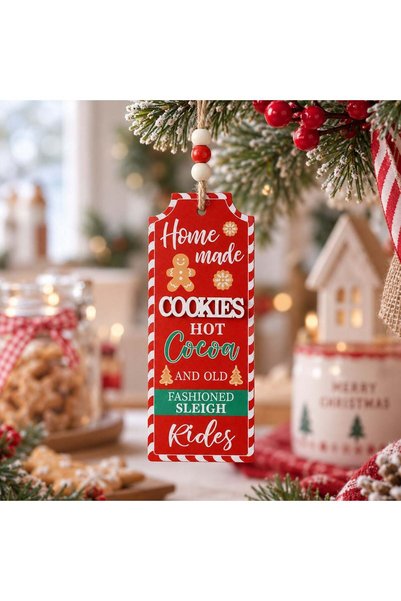 OEM Ornament Brad de Craciun Placuta Turta Dulce „Home Made Cookies” 8x20cm
