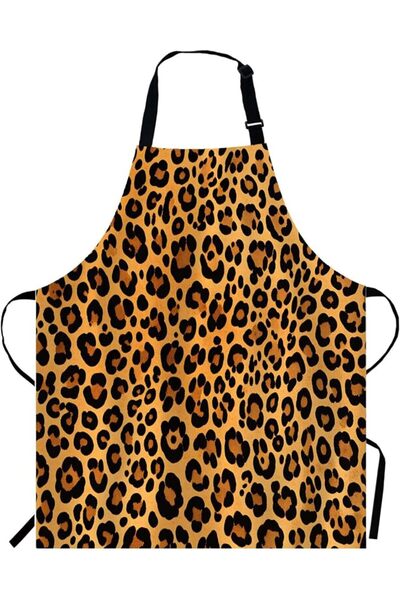 GENERAL WONDERTIFY Black and White Cow Pattern Apron,Cowhide Skin Background ...