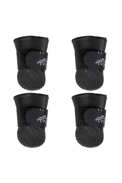 OEM Papucei Negri Anti Alunecare "Active Dog" pentru Caini - 4buc Medium