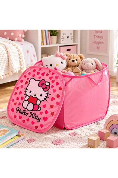 OEM Cos de Depozitare din Material Textil Pliabil cu Capac Hello Kitty pentru...