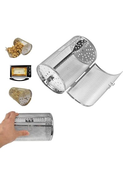 kokopop Universal Grill Basket, 1218cm Stainless Steel Bakeware Oven Roast Ba...