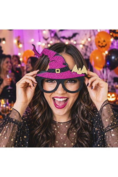 OEM Ochelari de Halloween cu Palarie Mov de Vrajitoare