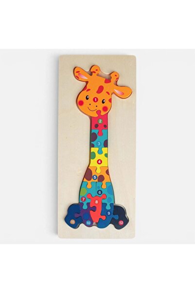 OEM Puzzle din Lemn Girafa 13x30cm