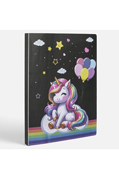 OEM Dosar A4 Negru cu Unicorn si Baloane & 20 Folii
