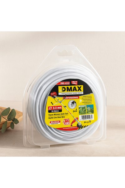 3.3 mm Çelik Telli Yuvarlak Çim Biçme Tırpan Misinası 26 m