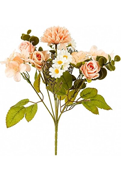 HASTHIP ® Faux Rose and Silk Hydrangea Bouquet 7 Branch Full Arrangement