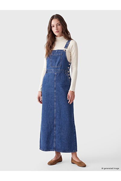 LC Waikiki Two Mt Shop Quality Lcw Modest Indigo Denim Straight Standard & Re...