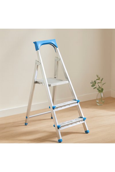 SUAR 2+1 Basamaklı Metal Merdiven 60 Cm - 120 Kg