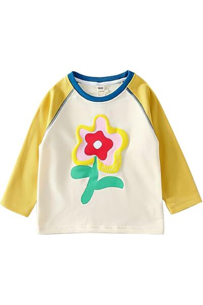 GENERAL L&Wen Girls Crewneck Raglan Long Sleeves T-shirt