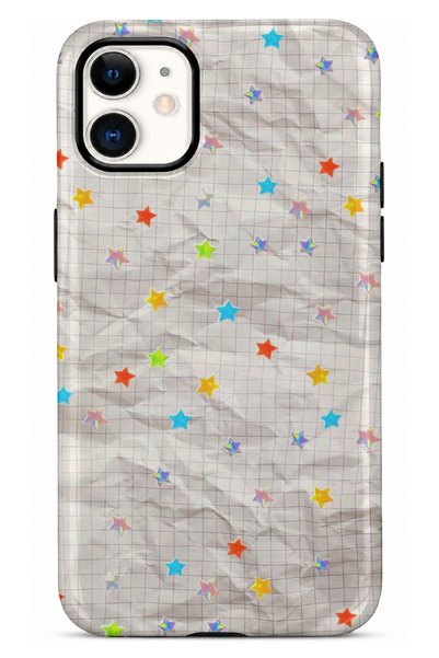 EDELFU متوافق مع iPhone 11 - غطاء مزدوج الطبقات بتصميم نجمة ملونة، غطاء حماية...