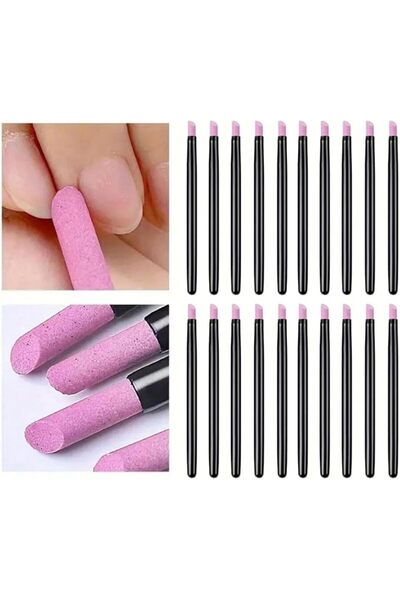 Yelajoy 20 PCS Pumice Nail Cuticle Remover Sticks,Black Pen Rods