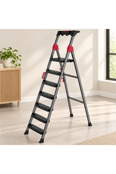 la boom 6+1 Basamaklı Metal Merdiven 150 Kg Taşıma