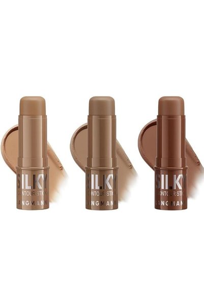 ALMEKAQUZ 3Pcs Contour Stick Makeup Kit, Shades with Highlighter, Blush and B...