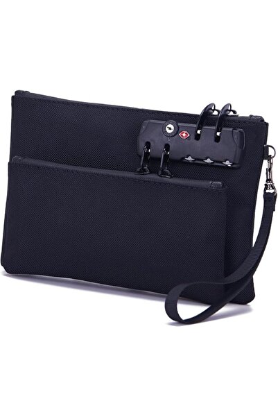 Generic Money Bag with Lock, Double Layer Security Pouch for Men and Women, Z...