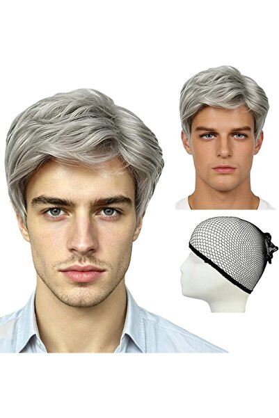 TERRIFI Mens Wigs Short Curly Fluffy Synthetic Hair Wig for Fancy Dress and D...