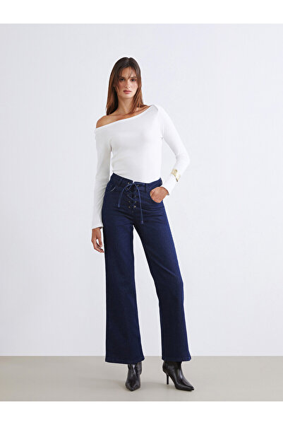 LC Waikiki Two Mt Shop Quality Soulife Navy Blue Denim Straight Spanish & Fla...