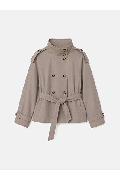 LC Waikiki Uzg Store's Women's Trench Coat with High Collar and Loose Fit for...