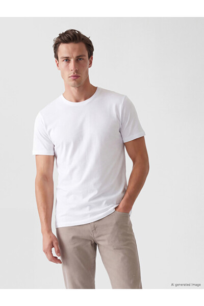 LC Waikiki Slim Fit 100% Cotton Men's T-Shirt from Uzg Store for Style Enthus...