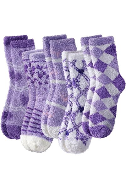 GENERAL LINEMIN Womens Fuzzy Socks Cozy Fluffy Winter Warm Slipper Socks Micr...