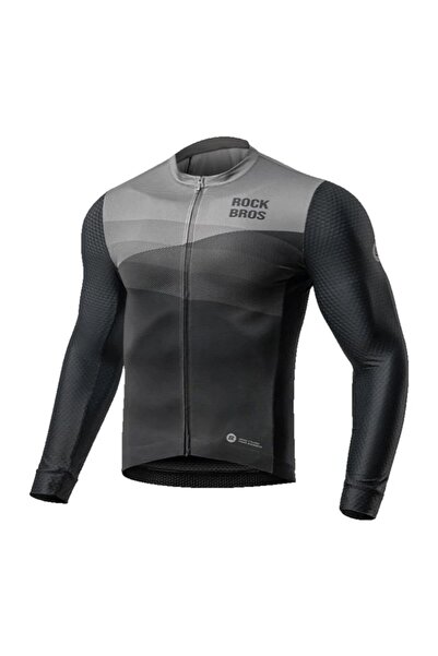 ROCKBROS 15120009002 Tricou de ciclism cu mânecă lungă Primăvară/Vară M - Negru