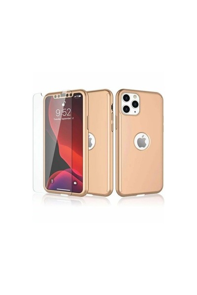 OEM Husă Full Cover 360° pentru Samsung A11, Antișoc, Slim, Auriu