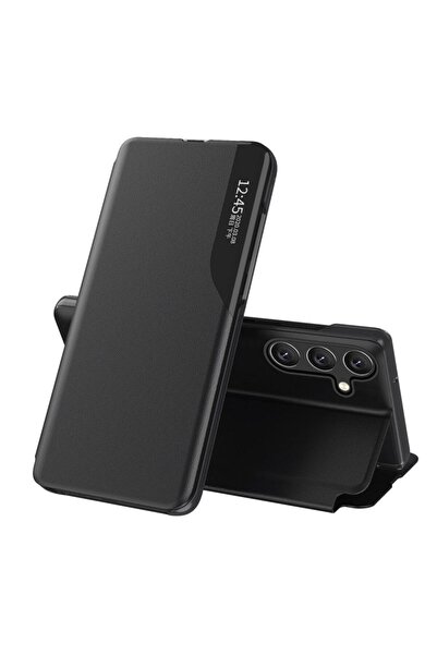 Hurtel Husă tip carte din piele pentru Samsung Galaxy A24 4G, cu suport, neagră